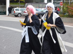 auf dem Weg in die Hallen